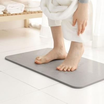 China Anti Slip Water Keset Diatomaceous Earth Mat Diatomite Stored Quick Drying Absorbent Bath Mat for sale