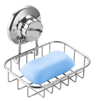 China Single Suction Cup Shower Caddy with Hooks Combo Organizer Basket Bathroom Accessories Bath Shelf Storage for Stainless Steel (Set of 2) for sale