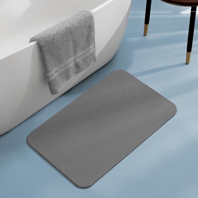 China Custom Logo Soft Washable Diatomite Mat Stocked for Kitchen Entryway Bathroom Water Quick Drying for sale