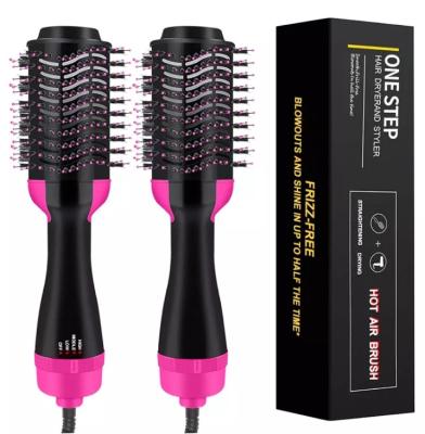 China 2022 Car 3 In 1 One Step Hair Dryer Blow Volumizer Hot Airbrush Ion Hair Straightener Comb Curling Brush Hair Styling Tools Women for sale