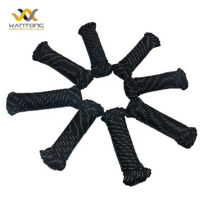 China Customized Reflective Nylon 550 Parachute Cord 7 Core Abrasion Resistant Outdoor Black for sale