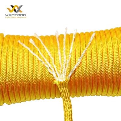 China Camping Activity 550 Parachute Cord 100 Feet 7-Strand Polyester Core Parachute Rope Outside Survival Gear For Lanyards, Wristbands, Grip Wraps for sale