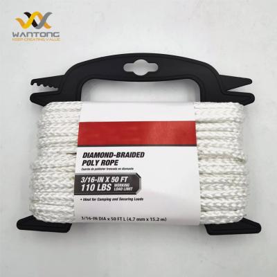 China Hot Sale 3/16in x50 ft Braid Clothing Hang Rope Polyester And Nylon Rope Clothesline for sale