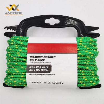 China light & box & Multifunctional Polypropylene Durable Hot-selling Diamond Braided Rope High Tenacity Braided Rope Ideal For Fixing And Tying Bundle for sale