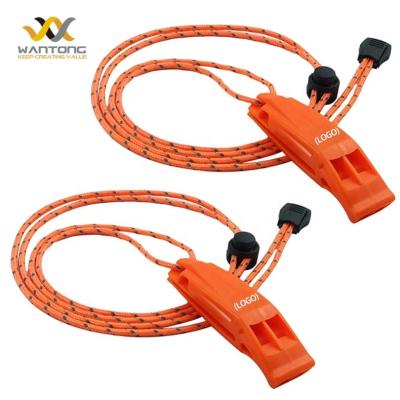 China Rising Rescue Whistles with Lanyard Safety for Boating Fishing Boat Camping Rising Hunting Rescue Signaling Kids Lifeguard for sale