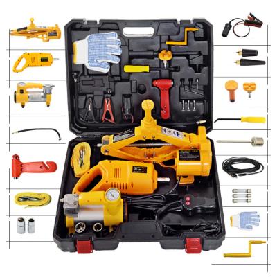 China 2021 New Hydraulic Repair 12v Electric Lift 3ton Jack Set Car Repair 2021 With Hammer Jacks Power Tools for sale