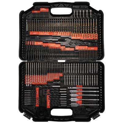 China 246pcs Wood Drilling Bit Set Multifunction Drill Bit Set Hole Saw Set Twist Drill Bits For Home Work for sale