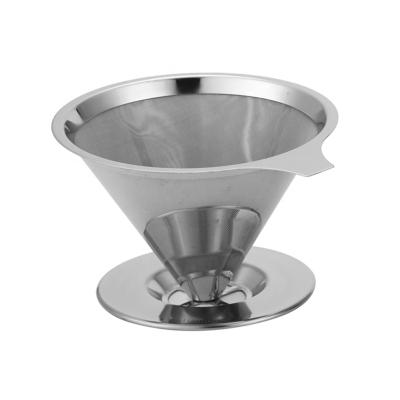 China Modern Reusable Single Cup Stainless Steel Slow Drip Coffee Filter Pour Over Coffee Dripper With Metal Filter for sale