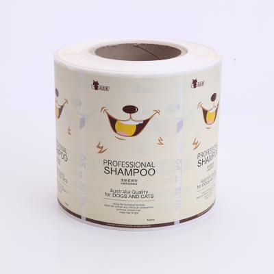 China Waterproof Custom Stickers Roll Printed Shampoo Adhesive Label Sticker for sale