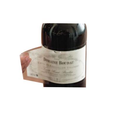 China Waterproof Luxury Wine Bottle Label Size Standard Wine Label Sticker for sale