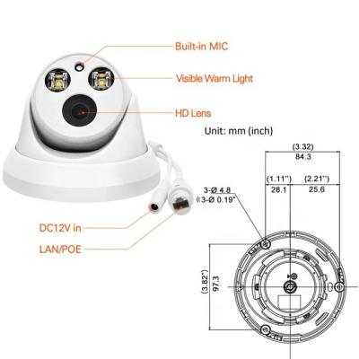 China Waterproof / Camera Ready Waterproof 2mp To Board 24 Hours Full Color Audio Dome Camera for sale