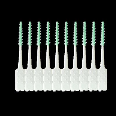 China Softer& Flexible Strip Soft Silicone Interdental Brushes Teeth Cleaning Soft Rubber Toothpicks Interdental Picks For Oral Deep Clean for sale