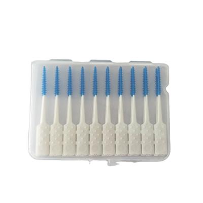 China Softer& 10 Pcs Flexible Oral Care Dental Rubber Band Orthodontic Cleaning Brushes Interdental Brush for sale