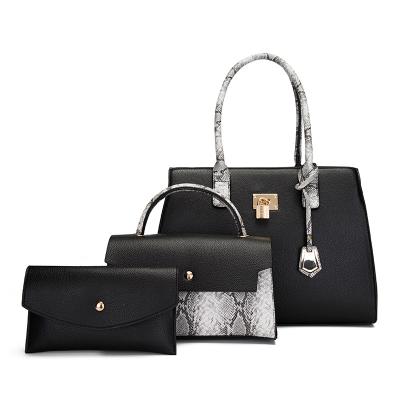 China Fashion Luxury Serpentine Women Handbags Set 3 Pcs Handbag Set Women Bags for sale