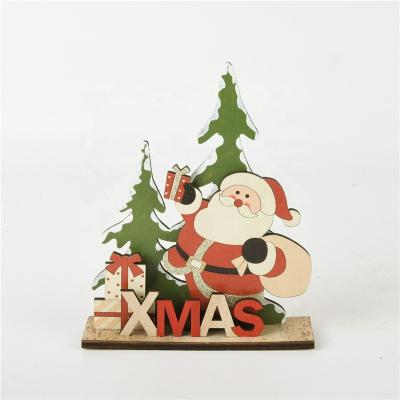 China Christmas Party Decoation Santa Wooden Christmas Decorations Christmas Supplies Indoor for sale