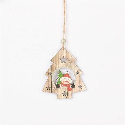 China Hot Newest Selling Christmast Ornament Christmas Gifts Snowman Wooden Hanging Decoration For Christmas Tree Decoration for sale