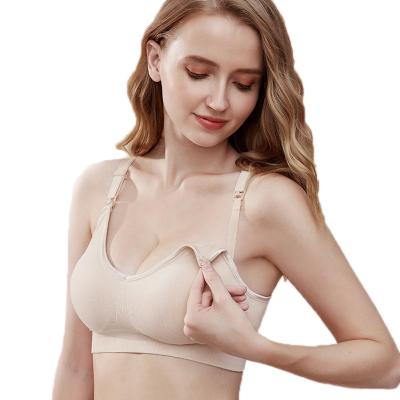 China Push-up D006 Dropship Pregnant Women Breastfeeding Bra Wirefree Maternity Clothes Nursing Underwear Without Bones Adjustable Straps for sale