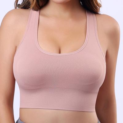 China Breathable 8990 Cross Back Beauty Sexy Sports Bra Women Shockproof Yoga Running Cycling Ftiness Underwear U Neck Gym Bralette Customized for sale