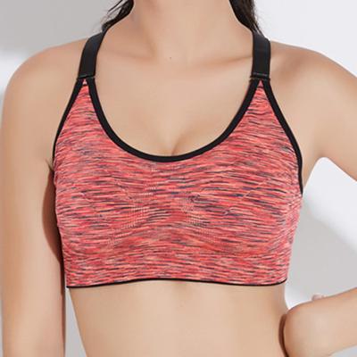 China Breathable 2042 Padded Sports Bra Yoga Crop Bra Wireless Seamless Breathable Sexy Lingerie Bra Sports Top Fitness Underwear Customized for sale