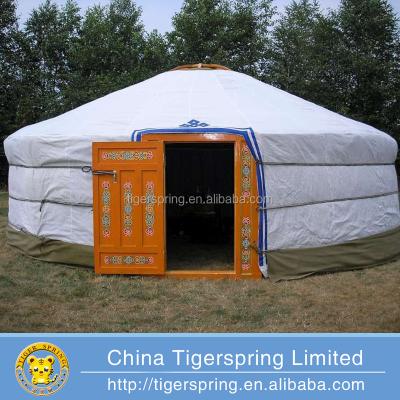 China Round Tent PVC Canvas Square Yurt Tent With Door And Window for sale