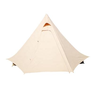 China Easy Install Outdoor Canvas Camping Pyramid Teepee Tent Glamping Tent for sale