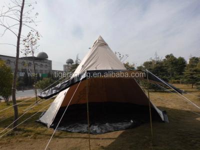 China Diagonal Bracing Type 5~8 Person Large Bell Shaped Camping Outdoor Waterproof Relief Tents for sale