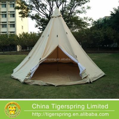 China Tigerspring Pyramid Tent Aluminum Canvas Outdoor Camping Tent for sale