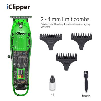 China IClipper-M10S Hot Selling Viable Rechargeable Hair Beard Trimmer Cutter Rechargeable Barber Clippers for sale