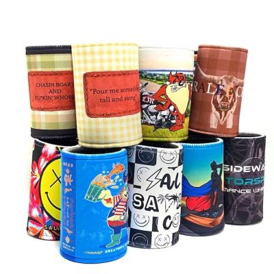 China Custom Waterproof Stubby Holder Coozy With Logo Neoprene Insulated Stubby Holder Slim Beer Can Cooler 330ml for sale