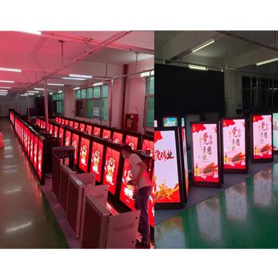 China Video Display High Brightness P6 Street Road Side Advertising Pole Sign Boards Outdoor Billboard LED Display Screen for sale