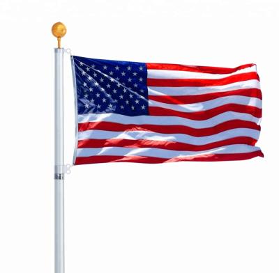 China Accept custom made flagpole 16ft/20ft/22ft/25ft/30ft aluminum telescopic flag pole kit with cheap price for sale