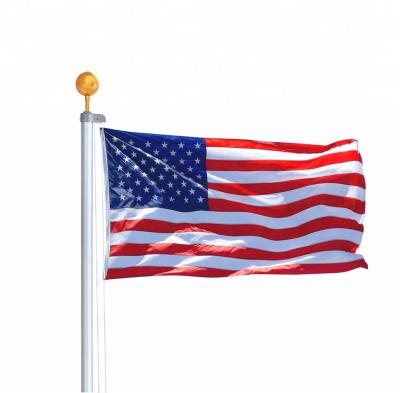 China Accept 16FT/20FT/25FT High Quality Aluminum Sectional Flag Pole Flag Pole Kit Custom Made With USA Flag for sale