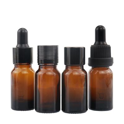 China Empty Personal Care Bottle Brown Amber Essential Oil 1oz Glass Dropper Bottle For Cosmetic With Tamper Evident Screw Cap Bottle for sale