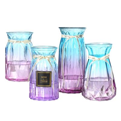 China Europe wholesale custom modern colorful crystal glass vases for home deco for sale