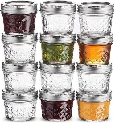 China Hot Selling Freshness Retention Wide Mouth Mason Jars 8 Ounce 16 Ounce Glass Jar With Lid For Honey Jam for sale