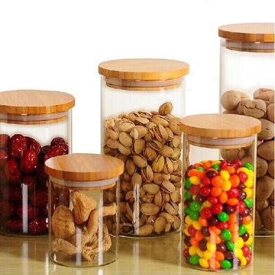 China Custom OEM Logo Food Candy Honey Glass Storage Jar for sale