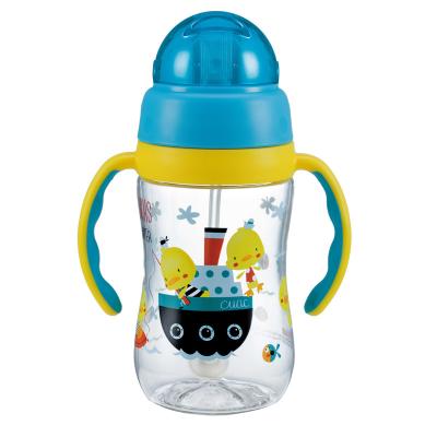 China Cute BPA Free 460ml Baby Training Cup Learn Drinking Water Straw Bottle Baby Cups For Infant Feeding for sale