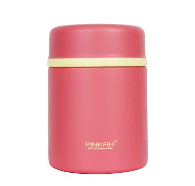 China High Quality 400ML Leakproof Stainless Steel Vacuum Food Flask New Dual Wall PORTABLE PINKAH Design for sale