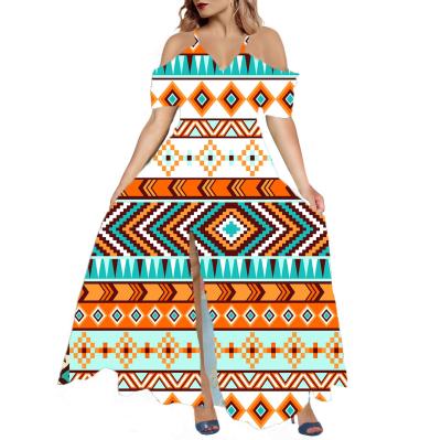 China 2021 custom vintage style printed design anti-static short sleeve dress kitenge dress designs for african women for sale