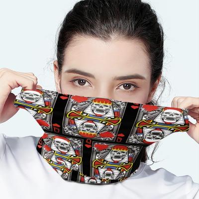 China Print Bandanas Head Bandanas Tubular Q Scarf/Magic Pickups/Poker Multifunctional Magic Spot Scarf Wind Cover Elastic Headband And Skull Pattern Design for sale