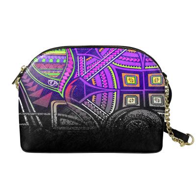 China High Quality Polynesian Tribe Print Customize Bolsa Feminina Mini Women Chain Handbags And Purses for sale