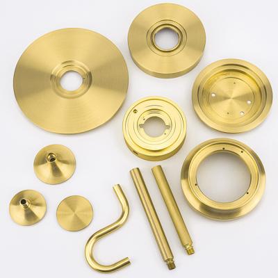 China High quality and high-precision aluminum CNC machining brass lamp parts, creative lighting accessories for sale