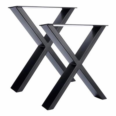 China Flat X Modern Dining Shaped Hardware Furniture Dining Table Legs Metal Table Legs for sale