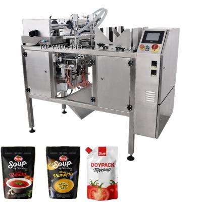 China TOP Automatic Food Y Doypack 30ml to 500ml Spout Filling Machine Soup Tomato Sauce Liquid Packing Machine for sale