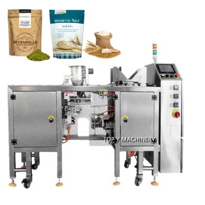 China Food TOP Y Entry Level Mini Doypack Machine Automatic Cassava Flour Tea Powder Zipper Bag Packing Machine for sale