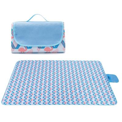 China Food Wine Lunch Picnic Drinks Picnic Mat Beach Pocket Waterproof Blanket Folding Waterproof Beach Mat Portable Beach Mat Polyester for sale