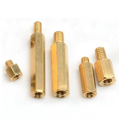 China Custom Durable OEM Brass LED Light Fixture Hexagon Stud Screw Female Male Column Connector Standoff for sale