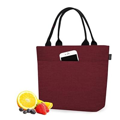 China Wholesale Custom Waterproof LOGO Pattern Printing Waterproof Lunch Picnic Bags Polyester Soft Waterproof Coating Insulated Cooler Bag for sale