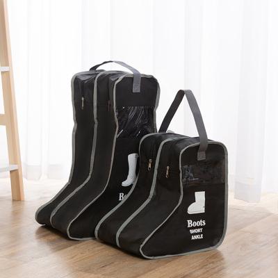 China LOGO Travel Shoes Bag Shoes Boot Storage Box Custom Portable Home Non-woven Storage Bag Obvious Dustproof Covers for sale