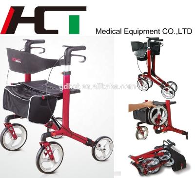 China 136kg Aluminum Lightweight Medical Euro Style Rollator Walker, Standard Size, for sale